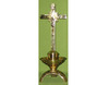 Candelero de fundición para mesa con Cruz