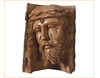 Rostro de Cristo. Talla en madera de nogal