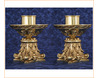 Candelero de mesa en bronce con casquillo