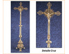 Crucifijo de pie decorado con rayos