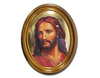 Cuadro del busto de Jesús recubierto con pan de oro