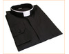 Camisa de sacerdote negra con cuello romano