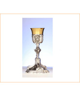 Cáliz de plata de ley de estilo rococó