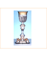 Cáliz de plata con decoración dorada modelo imperial