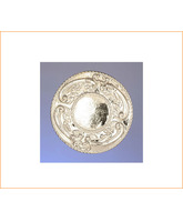 Aureola de plata de ley con decoración sencilla