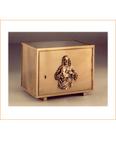 Sagrario liso con Sagrado Corazón de Jesús en relieve