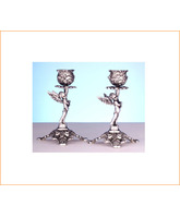 Candelero de plata de ley para mesa 