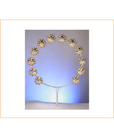 Aureola de plata de ley con estrellas