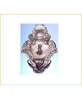 Benditera de plata de ley con la Virgen en relieve