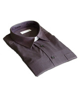Camisa cleriman gris cuello tipo pala