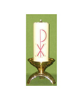 Candelero de fundición para mesa con vela
