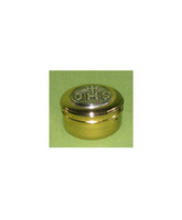 Caja de formas de metal pulido con JHS en bronce