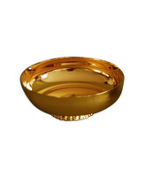 Copón patena de metal dorado con base