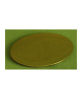 Patena de metal pulido con 14 cm. de diámetro