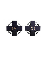 Vía Crucis de 20 x 20 cm fabricado en hierro forjado 