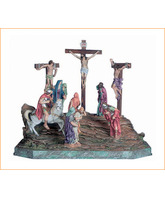 El Calvario - Grupo de once imágenes de 30 cm.