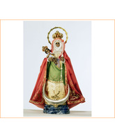 Virgen de la Candelaria con corona y aureola