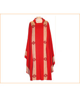 Casulla roja para Sacerdotes con doble galón