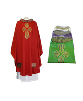 Casulla de lana con Cruz de seda
