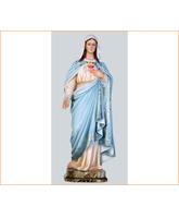 Inmaculado Corazón de María con vestido azul