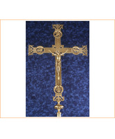 Crucifijo en bronce con varal