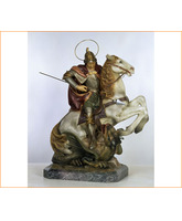 Imagen de San Jorge a caballo con dragón