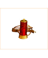 Lámpara del Santísimo eléctrica para mesa con vaso rojo