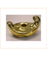 Lámpara de porcelana con baño de oro