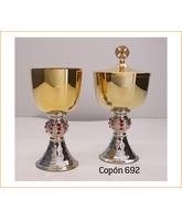 Minicopón de metal bicolor con baño de oro
