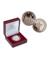 Moneda de plata recuerdo de la Catedral de Santiago