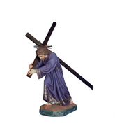 Jesús Nazareno con Cruz y túnica morada