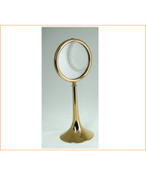 Ostensorio de metal dorado liso