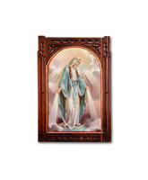 Retablo de madera tallada de l