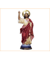 Sagrado Corazón de Jesús con el brazo en alto