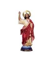 Sagrado Corazón de Jesús con el brazo en alto