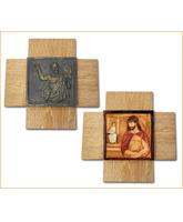 Vía Crucis de resina o pasta madera especial para exteriores