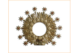 Aureola de doce estrellas con brillantes