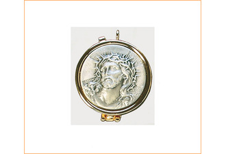 Porta-viáticos con el rostro de Jesús grabado