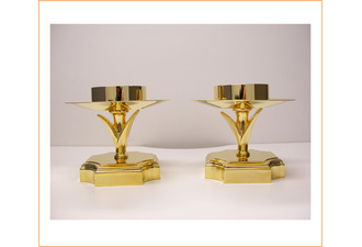 Candelero dorado para mesa