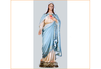 Inmaculado Corazón de María con vestido azul