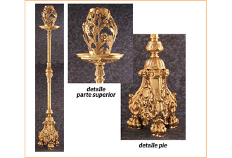 Lámpara de pie fabricada en bronce