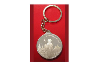 Llavero souvenir del Apóstol y la Catedral de Santiago