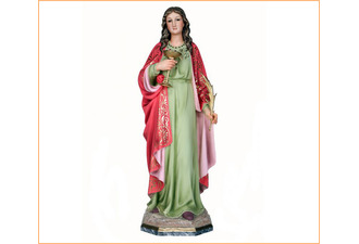 Imagen de Santa Lucía en pasta de madera