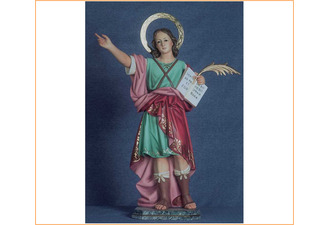Imagen artesanal de San Pancracio en pasta madera