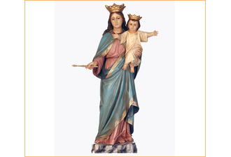 Virgen Auxiliadora con el Niño Jesús en brazos