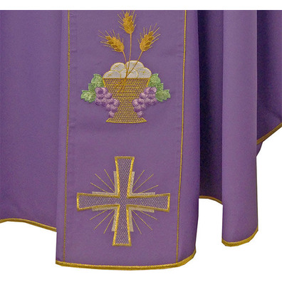 Casulla en los cuatro colores litúrgicos | Poliéster morado