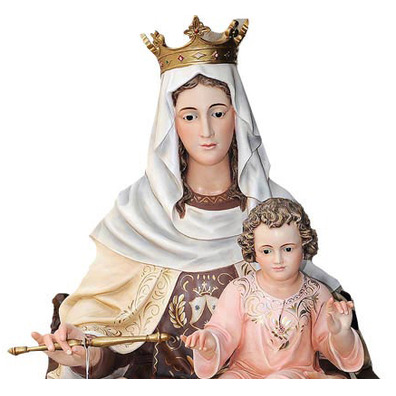 Virgen del Carmen sentada con el Niño