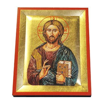 Icono bizantino Cristo Pantocrátor | 13 x 10,5 cm.