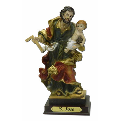 San José con Niño | Figura marmolina