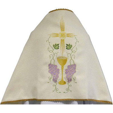 Paño de hombros en poliéster con bordados litúrgicos